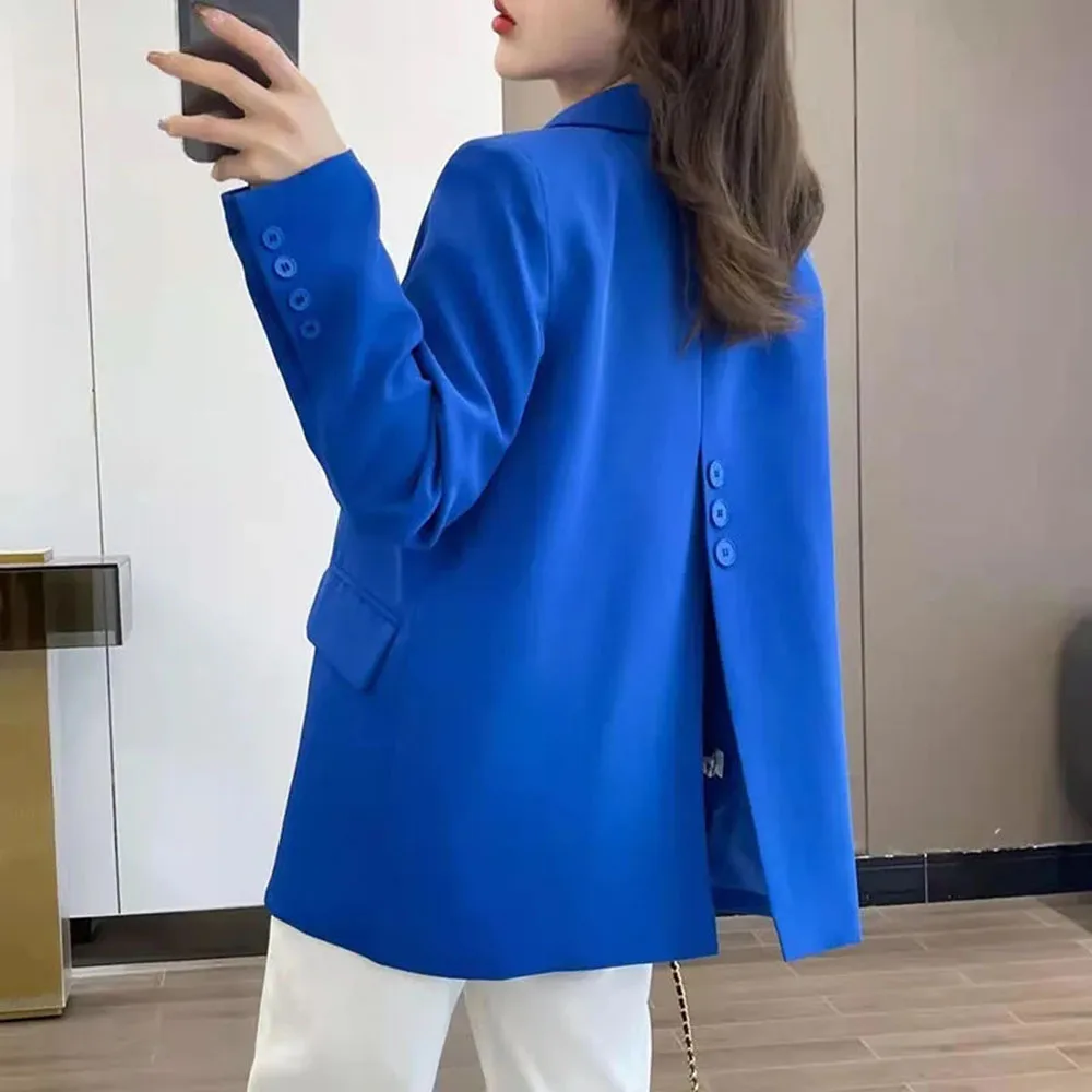 Casual Pure Color Spring Women Blazer New Notched Collar Long Sleeve Loose Jacket Fashion Autumn Work Coat 2023 traf بلايز
Casual Pure Color Spring Women Blazer New Notched Collar Long Sleeve Loose Jacket Fashion Autumn Work Coat 2023 traf بلايز