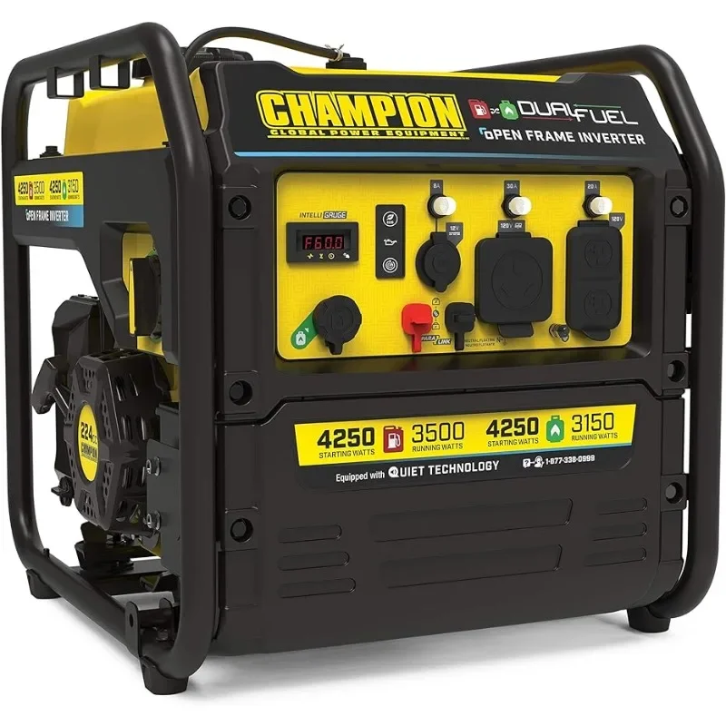 Power Equipment 200914 4250-Watt Open Frame Inverter Generator, Dual Fuel Technology
Power Equipment 200914 4250-Watt Open Frame Inverter Generator, Dual Fuel Technology