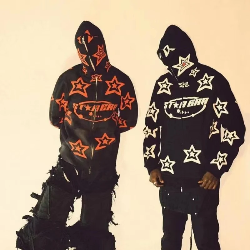 Vintage Clothes Full Star Print Zipper Hoodies Women Y2k Streetwear Hoodies Loose Harajuku Jacket Casual Gothic Oversized Tops
Vintage Clothes Full Star Print Zipper Hoodies Women Y2k Streetwear Hoodies Loose Harajuku Jacket Casual Gothic Oversized Tops