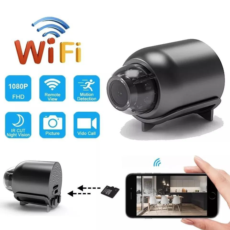 

Mini Camera Wifi Wireless Camcorder Video Voice Recorder Night Vision Motion Detect Surveillance HD 1080P Security Monitor