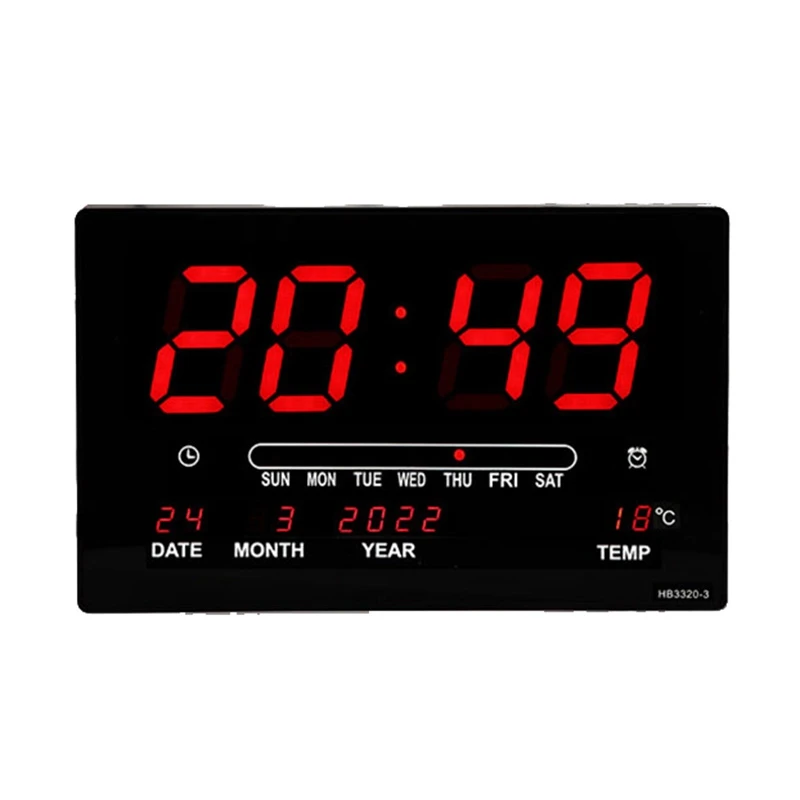 

LED Perpetual Calendar Electronic Clock Digital Wall Clock Alarm Temperature Table Clocks Living Room Decoration