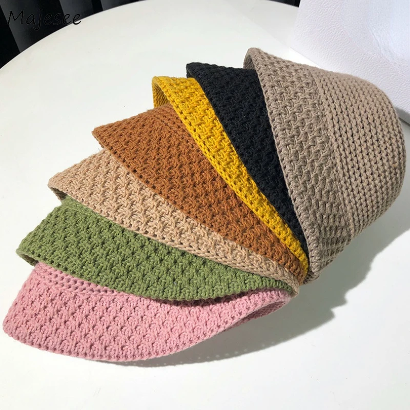 Bucket Hats Women Simple New Arrival Knitting Hot Sale Fashion Winter Warm All-match Solid Leisure Korean Style Young Ladies Ins
Bucket Hats Women Simple New Arrival Knitting Hot Sale Fashion Winter Warm All-match Solid Leisure Korean Style Young Ladies Ins