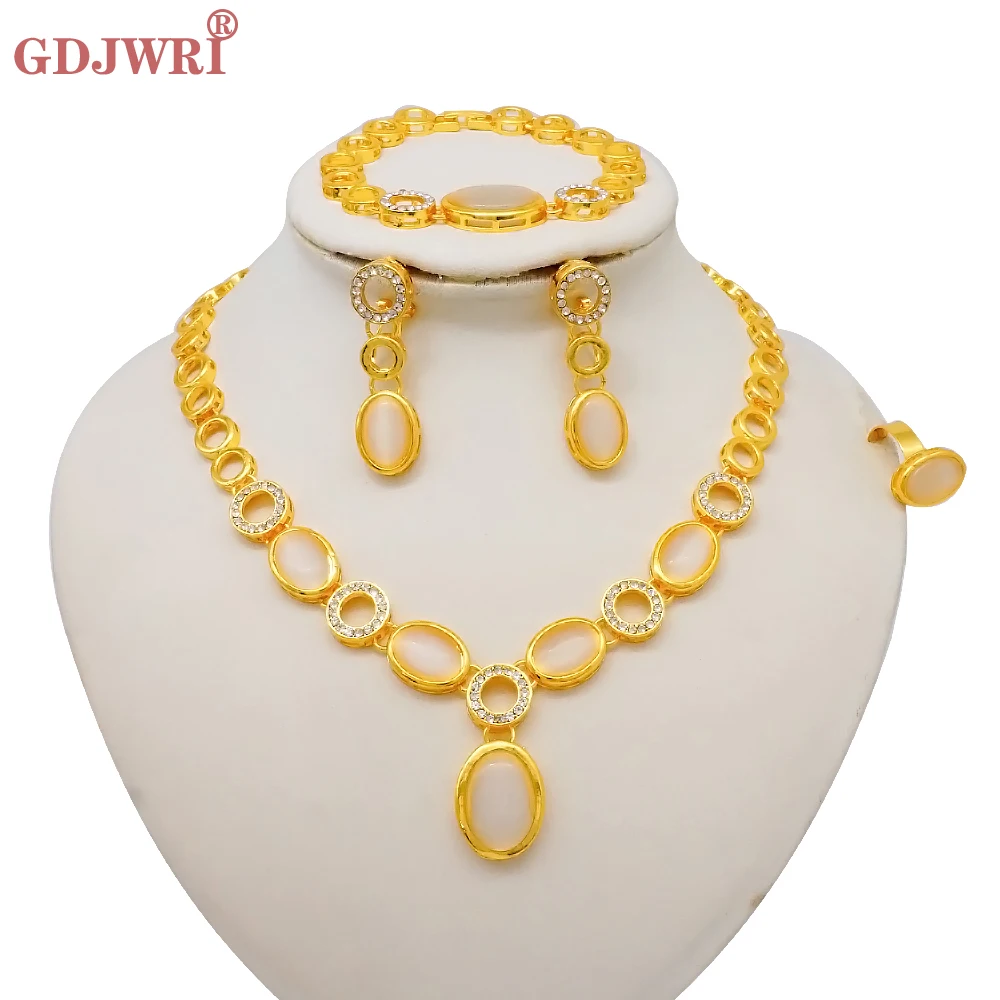 Luxury Gold Color Double Layered Necklace Jewelry Sets For Women African Water Drop Crystal Jewellery Indian Set Gifts 30 Mallzona S328724e0351a43c3be8fbd2ba8c0710aS Luxury Gold Color Double Layered Necklace Jewelry Sets For Women African Water Drop Crystal Jewellery Indian Set Gifts Mallzona