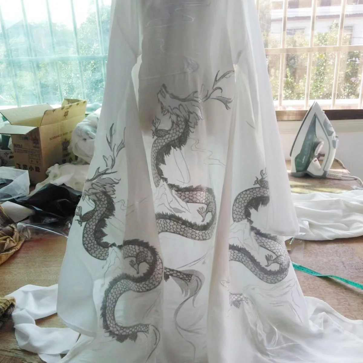 

Ancient Style Dress BJD Doll Clothes, Strong Uncle 72cm 75cm 80cm White Hanfu 1 Piece