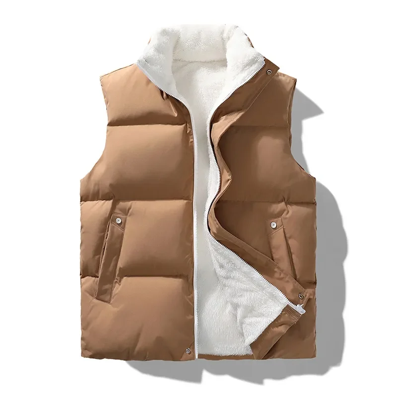 New Winter Vests Men Fleece Warm Sleeveless Jacket Casual Mens Solid Waistcoat Thick Fashion Stand Collar Zipper Vest Outwear
New Winter Vests Men Fleece Warm Sleeveless Jacket Casual Mens Solid Waistcoat Thick Fashion Stand Collar Zipper Vest Outwear