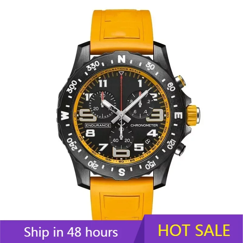 

Top Brand Quality Casual Fashion Professional Endurance Series Men Multifunctional Chronograph Silicone Strap Sport Watch Hot