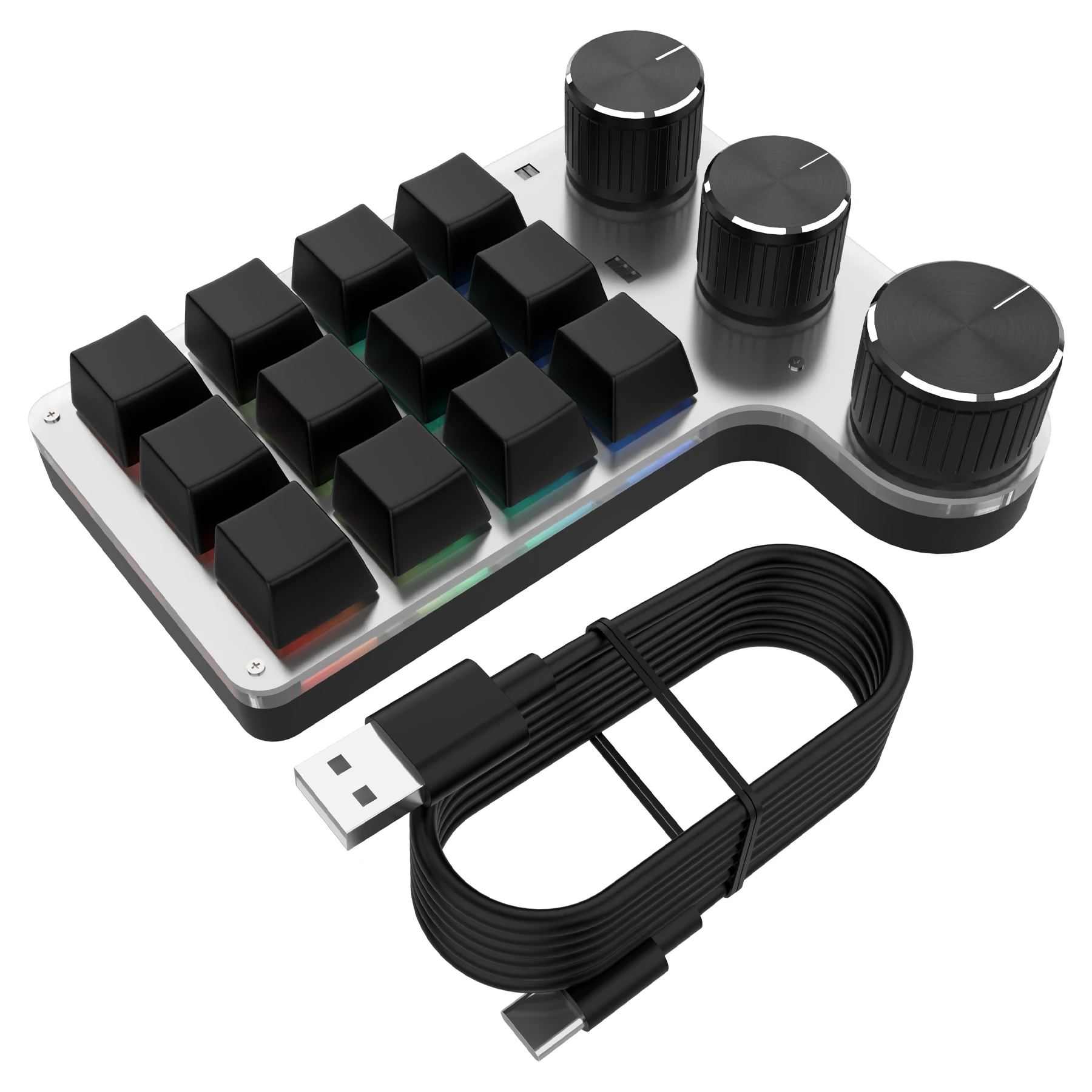 12-Key Durable Bluetooth-compatible Wired Custom Programmable Keyboard Shortcut Key Copy Sticky One Key Volume Modulation
12-Key Durable Bluetooth-compatible Wired Custom Programmable Keyboard Shortcut Key Copy Sticky One Key Volume Modulation