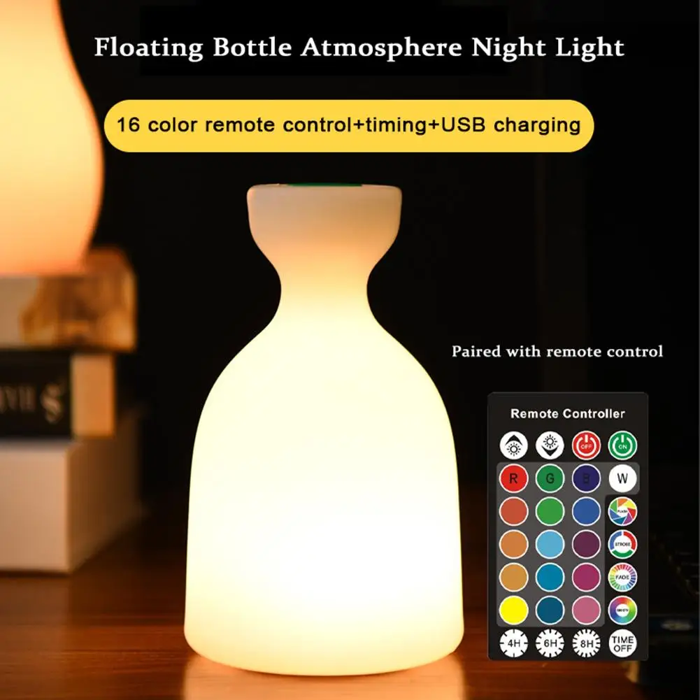 LED Colorful Luminous Night Light USB Rechargeable Bottle Shape Atmosphere Light For Outdoor BBQ Garden Bar Terrace
LED Colorful Luminous Night Light USB Rechargeable Bottle Shape Atmosphere Light For Outdoor BBQ Garden Bar Terrace
