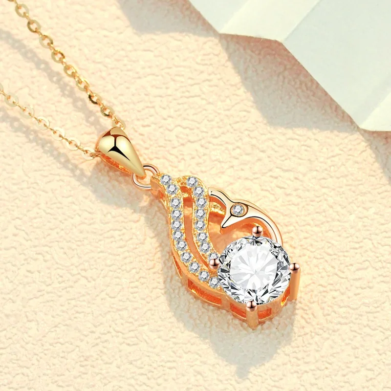 Necklace Women's 925 Sterling Silver Plating Color Gold Phoenix Pendant Simple and Light Luxury Special-Interest Design Silver J
Necklace Women's 925 Sterling Silver Plating Color Gold Phoenix Pendant Simple and Light Luxury Special-Interest Design Silver J