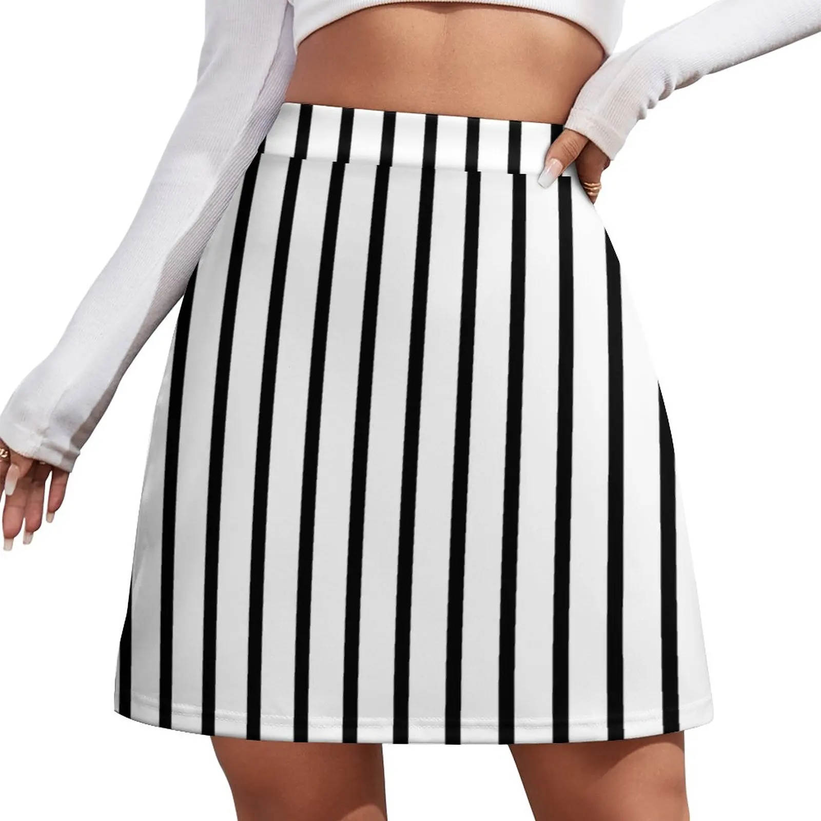 Black and White Vertical Stripes - Version 2 Mini Skirt Women skirts summer skirts
Black and White Vertical Stripes - Version 2 Mini Skirt Women skirts summer skirts