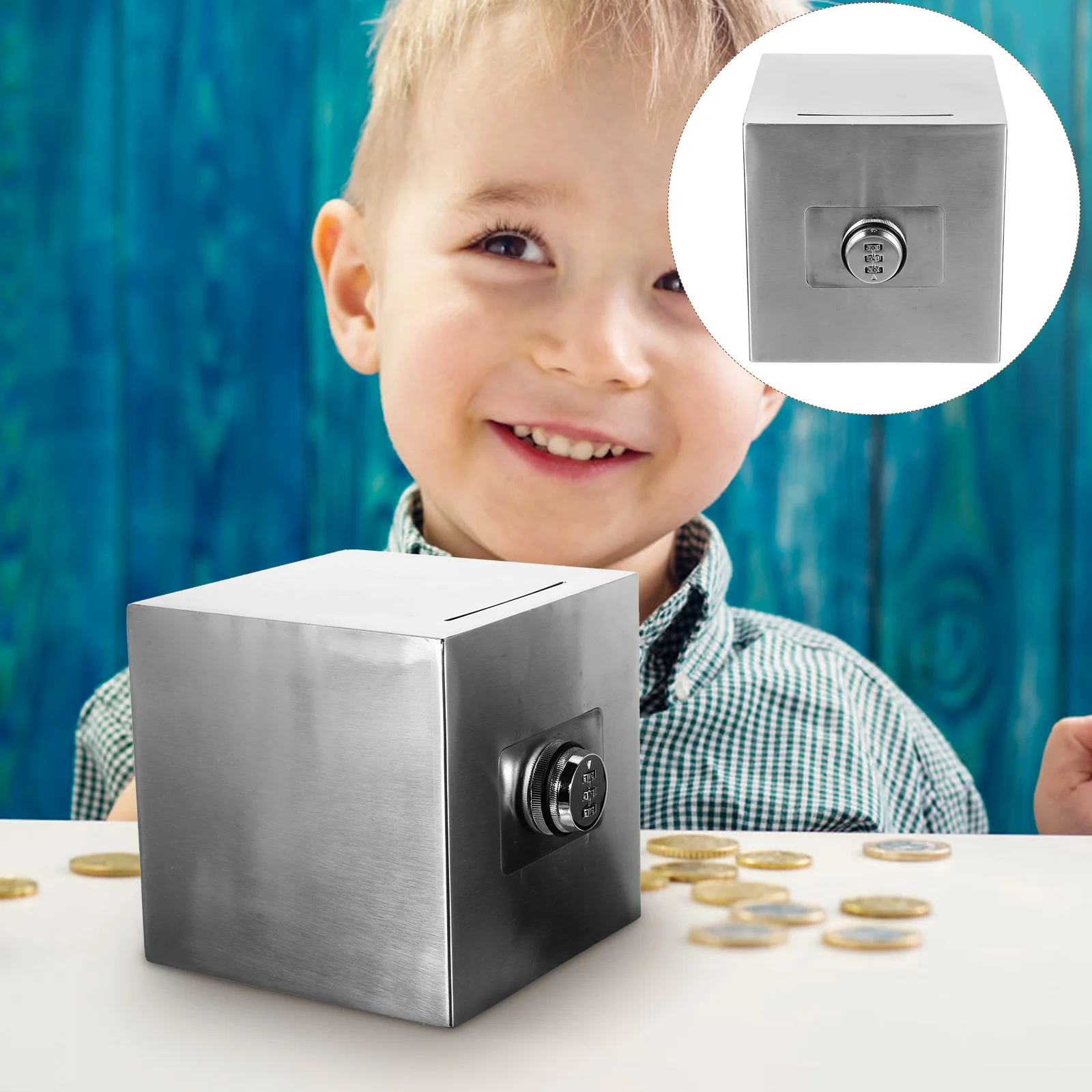 Money Box with Lock Piggy Bank for Kids Savings Banks Children Big Stainless Steel Adults
Money Box with Lock Piggy Bank for Kids Savings Banks Children Big Stainless Steel Adults