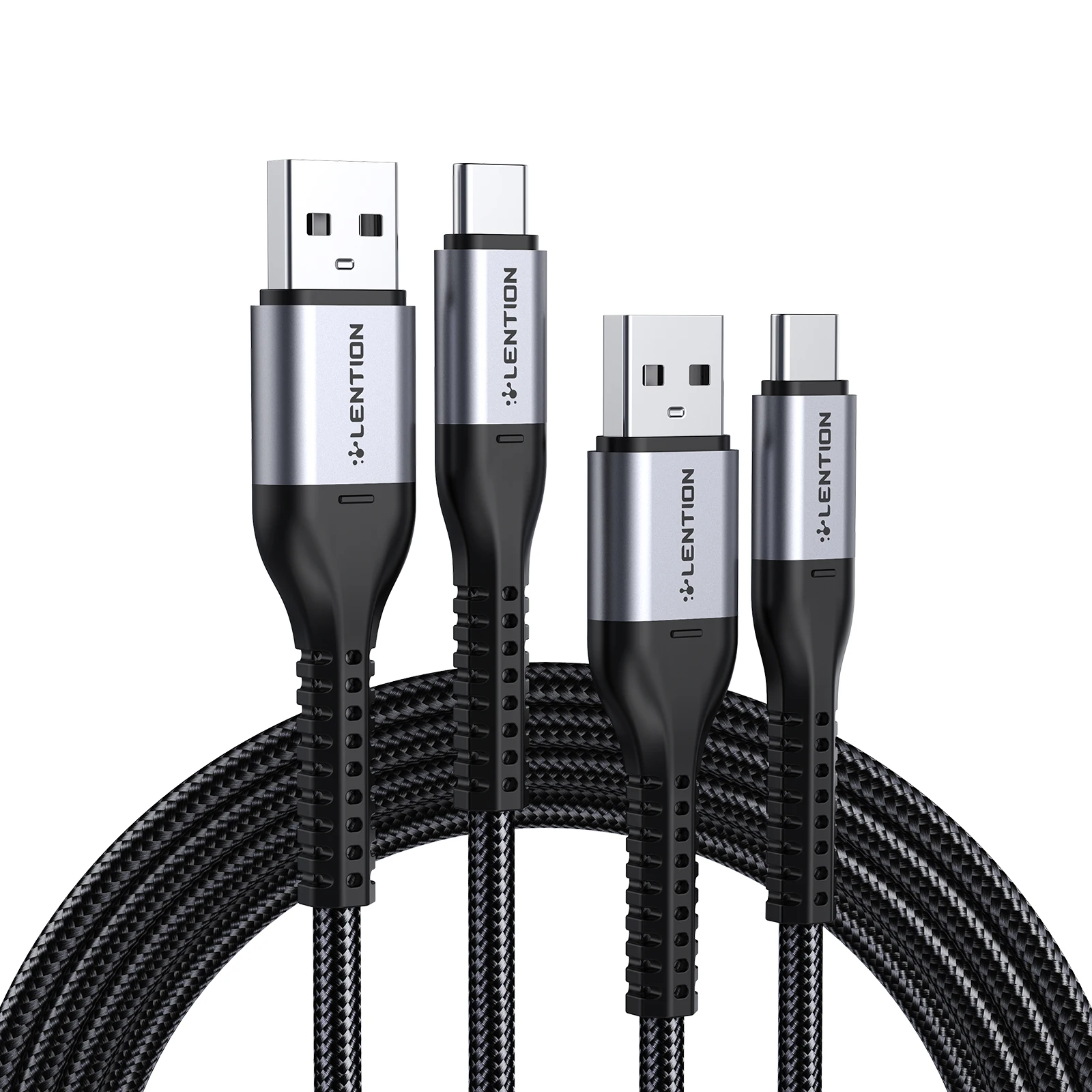 

Lention USB Type C Cable 9V/3A Fast Charging USB A to USB C 27W Braided Charger Cord Compatible with lphone,Samsung,Note,Moto,LG