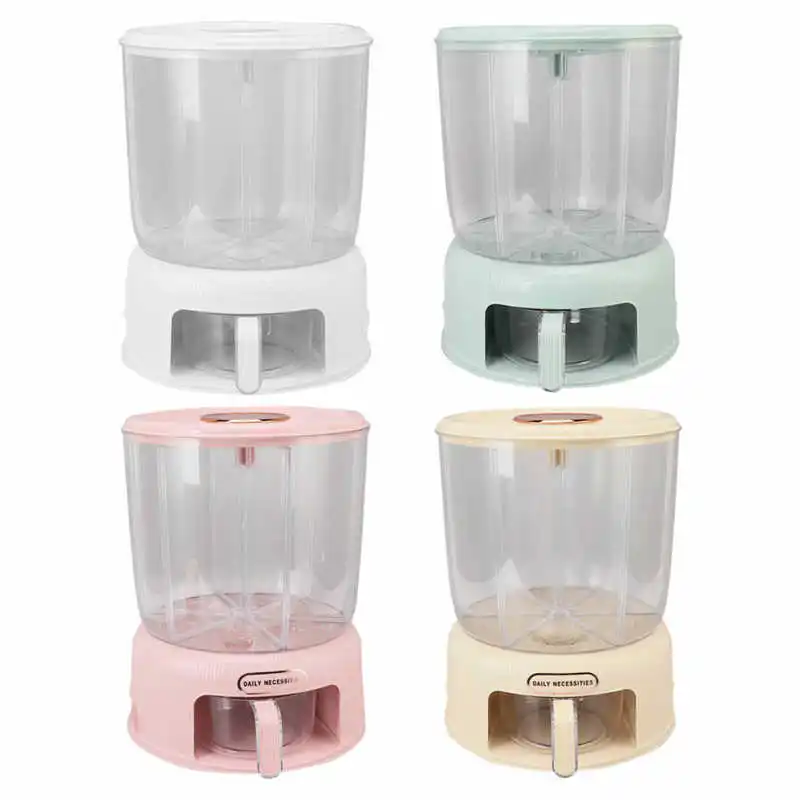 Grain Dispenser Multi Grids Large Capacity Food Grade Material Rice Bucket Rotation for Househeld Food Storage hot
Grain Dispenser Multi Grids Large Capacity Food Grade Material Rice Bucket Rotation for Househeld Food Storage hot
