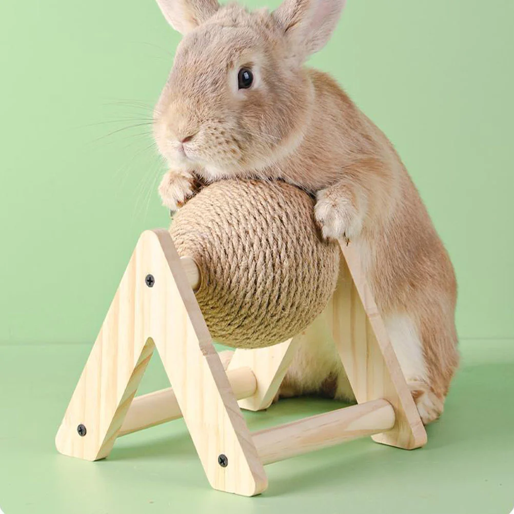 Rabbit Scratch Toy Natural Bunny Scratcher Ball Bell Solid Wood Sisal Scratching Toy
Rabbit Scratch Toy Natural Bunny Scratcher Ball Bell Solid Wood Sisal Scratching Toy