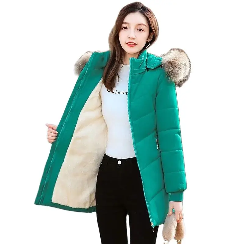 Winter Leisure Down Cotton-padded Jacket Long Fleece Loose Hooded Cold And Warm Slim Fashion Thick Cotton-padded Jacket Woman
Winter Leisure Down Cotton-padded Jacket Long Fleece Loose Hooded Cold And Warm Slim Fashion Thick Cotton-padded Jacket Woman
