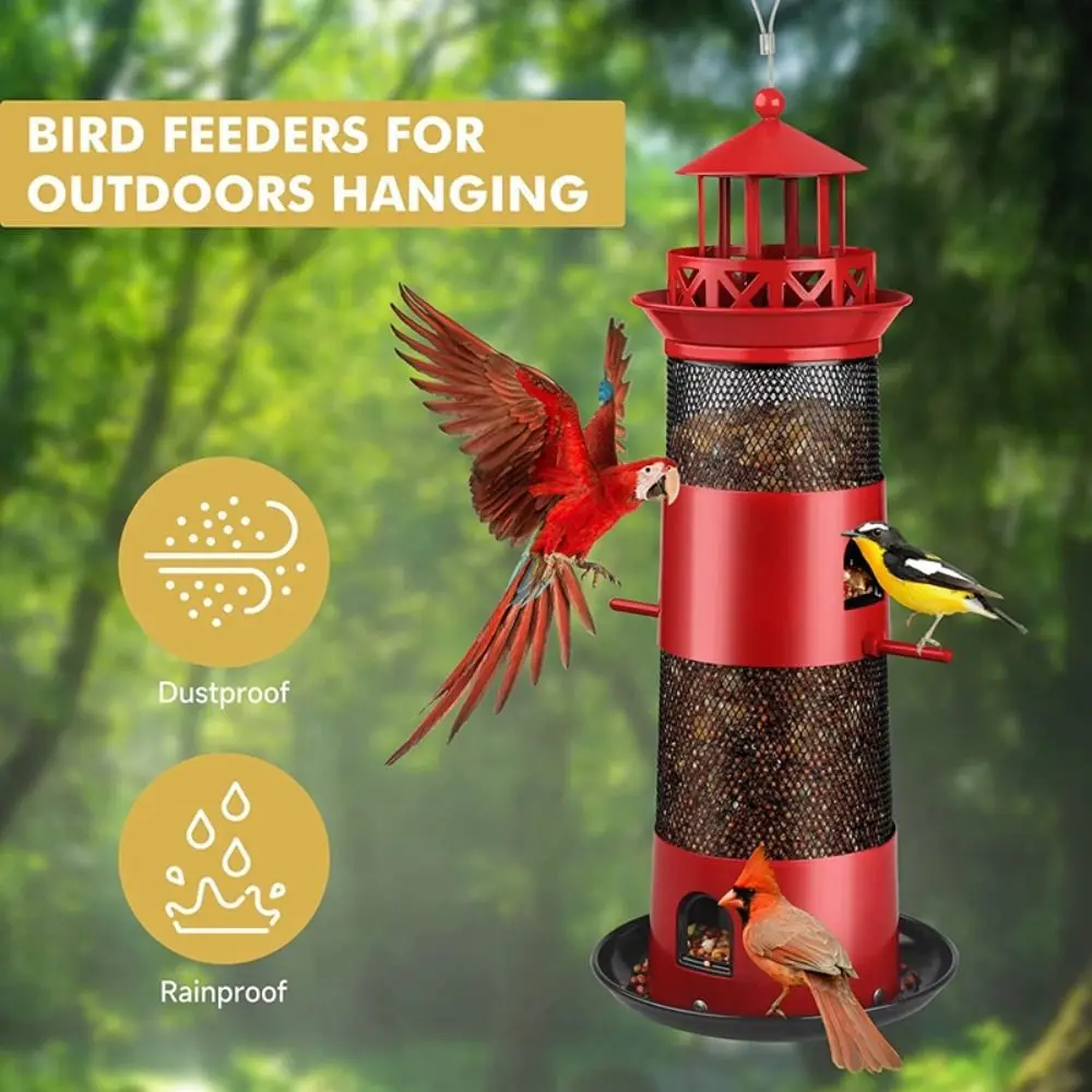 Large Capacity Suspended Feeder Lighthouse Shape Bird Feeder Durable Food Dispenser for Hummingbird Bird Parrot
Large Capacity Suspended Feeder Lighthouse Shape Bird Feeder Durable Food Dispenser for Hummingbird Bird Parrot