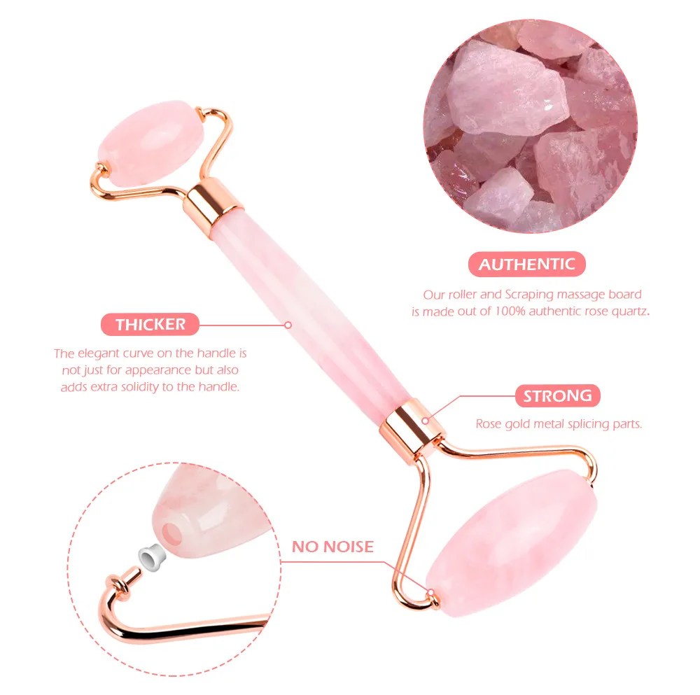 Face Jade Roller Massagers Guasha Set Rose Quartz Gua Sha Tools Natural Stone Gouache Scraper For Massage Beauty Tool
Face Jade Roller Massagers Guasha Set Rose Quartz Gua Sha Tools Natural Stone Gouache Scraper For Massage Beauty Tool