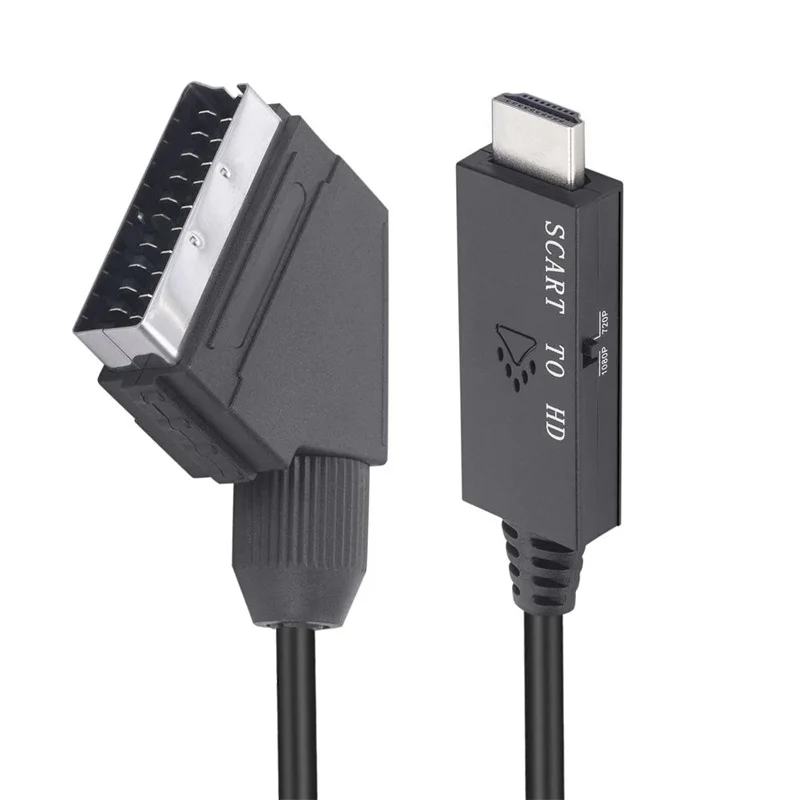 Scart To Hdmi-compatible Converter Cable Audio Video Adapter Conversion Cable 1m For Hdtv Stb Vhs Dvd Converter Accessories
Scart To Hdmi-compatible Converter Cable Audio Video Adapter Conversion Cable 1m For Hdtv Stb Vhs Dvd Converter Accessories