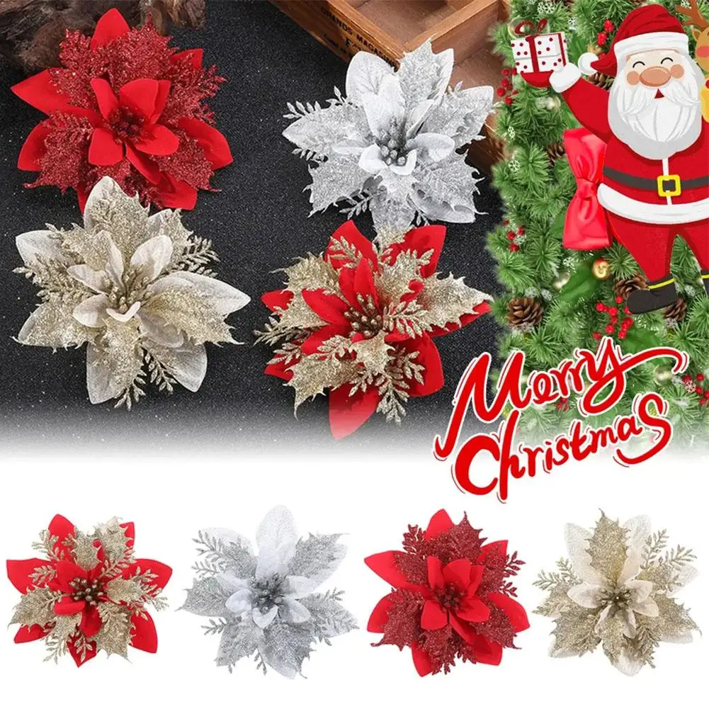 Christmas Simulation Flower Gold White Red Sequined Tree Beautiful Decoration Christmas Artificial Ornament Glitter Home Fl T4F9
Christmas Simulation Flower Gold White Red Sequined Tree Beautiful Decoration Christmas Artificial Ornament Glitter Home Fl T4F9
