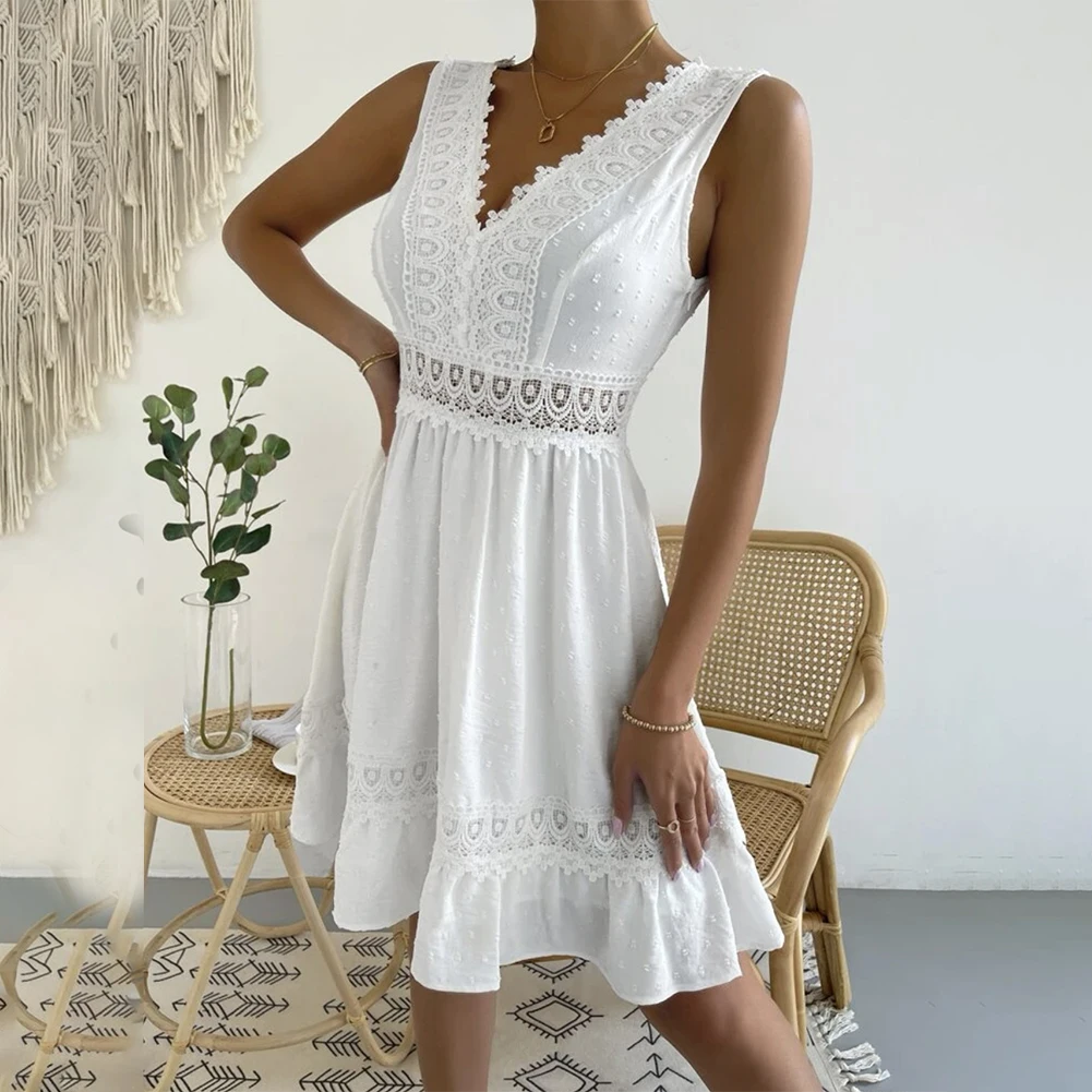 Female Women's Holiday Backless Beach Bohemia Casual Dress Holiday Lace Pleated Ruffled S-2XL Sleeveless 2023
Female Women's Holiday Backless Beach Bohemia Casual Dress Holiday Lace Pleated Ruffled S-2XL Sleeveless 2023