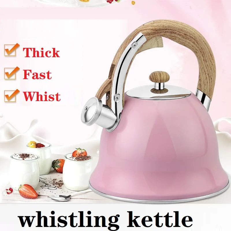 3L Coffee Kettle Beautiful Whistling Kettle Stainless Steel Water Kettle Sound Bubble Teapot Kettle Cookware Tea Pot
3L Coffee Kettle Beautiful Whistling Kettle Stainless Steel Water Kettle Sound Bubble Teapot Kettle Cookware Tea Pot