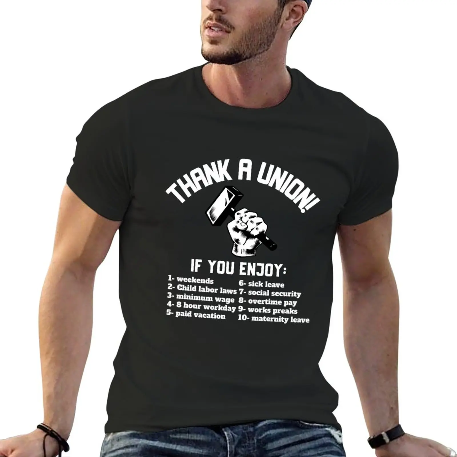 

hank A Union - Labor Union, Union Strong, Pro Worker, Industrial Workers of the World T-Shirt custom t shirt mens plain t shirts