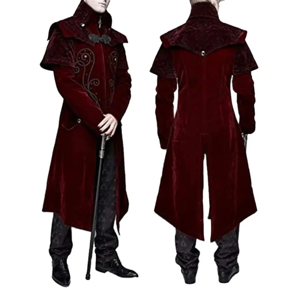 Men's Gothic Medieval Steampunk Castle Vampire Devil Red Coat Cosplay Costume Victorian Luxury Tuxedo Suit Trench Jackets
Men's Gothic Medieval Steampunk Castle Vampire Devil Red Coat Cosplay Costume Victorian Luxury Tuxedo Suit Trench Jackets