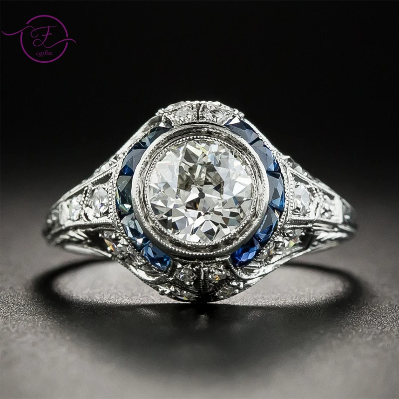 Fashion Design Silver Blue Sapphire Rings For Women Fine Jewelry Wedding Engagement Gift Luxury Inlaid Stone Rings
Fashion Design Silver Blue Sapphire Rings For Women Fine Jewelry Wedding Engagement Gift Luxury Inlaid Stone Rings