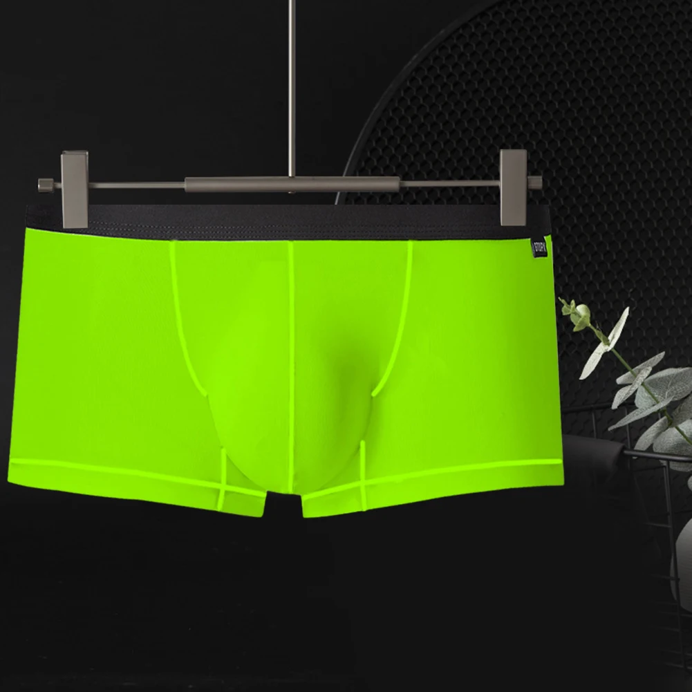 

Mens Boxer Trunks Underpants Pouch Enhancing Low Waist Sweat Breathable Shorts Nature and Comfortable Green Blue