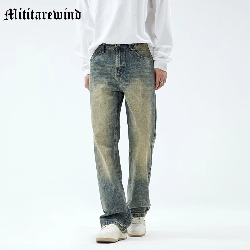 American Washed Jeans For Men And Women Not Elastic Straight Loose Fashion Pants Denim Heavy Insduetry High Street Ins Trousers
American Washed Jeans For Men And Women Not Elastic Straight Loose Fashion Pants Denim Heavy Insduetry High Street Ins Trousers