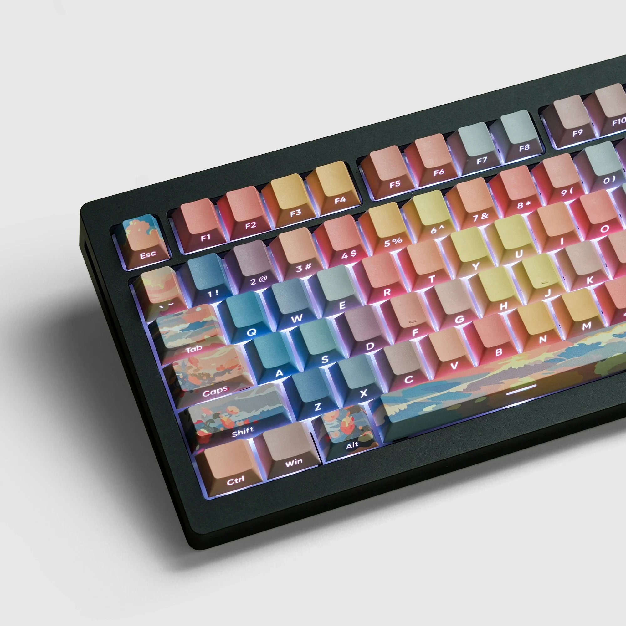 131 Keys Sunset Side Print 5 Side Dye-Sub PBT Keycaps Backlit RGB Key Cap Cherry Profile For Cherry MX Gamer Mechanical Keyboard
131 Keys Sunset Side Print 5 Side Dye-Sub PBT Keycaps Backlit RGB Key Cap Cherry Profile For Cherry MX Gamer Mechanical Keyboard