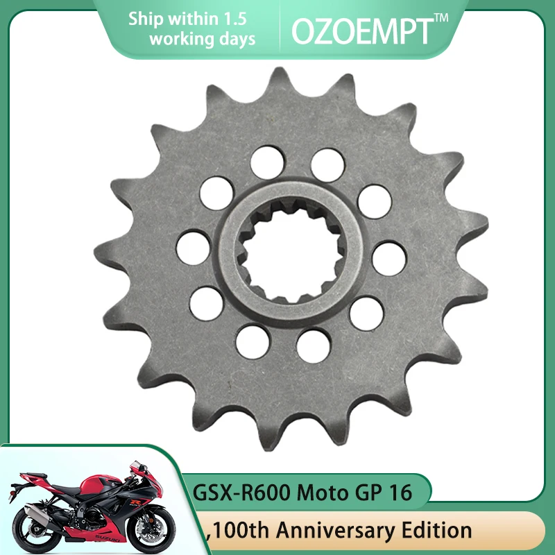 

OZOEMPT 525-16T Motorcycle Front Sprocket Apply to GSX-R600 L1,L2,L3,L4,L5,L6,L7,L9,100th Anniversary Edition Moto GP 800Tiger