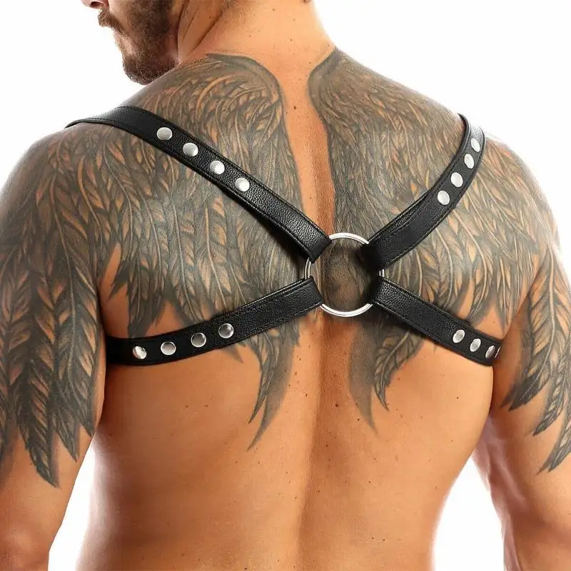 

Gay Rave Harness Men Sex Harness PU Leather Belt Bdsm Bondage Fetish Gothic Punk Style Clubwear Sex Toys For Men Lingerie