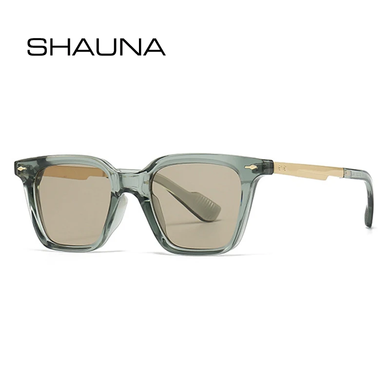 

SHAUNA Fashion Square Women Luxury Rivets Sunglasses Retro Gradient Shades UV400 Men Trending Sun Glasses