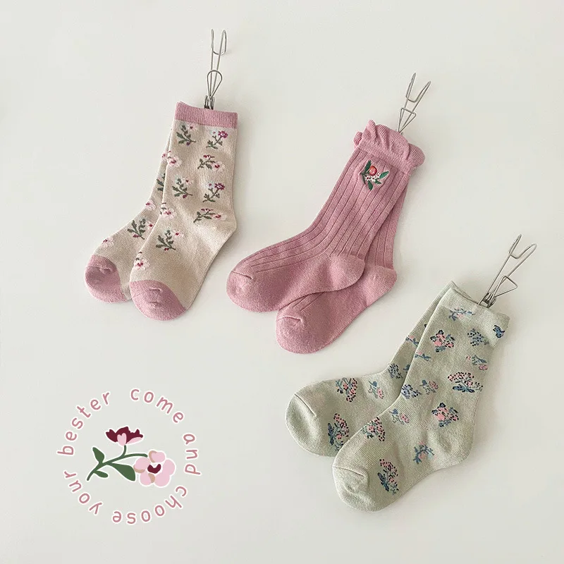 Spring Autumn Socks Kids Girls Flowers Socks Calf Length Fancy Lace 1-12Y Children's Cotton Socks Warm Socks
Spring Autumn Socks Kids Girls Flowers Socks Calf Length Fancy Lace 1-12Y Children's Cotton Socks Warm Socks