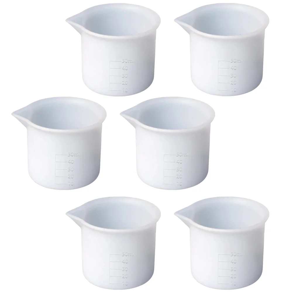 6 Pcs 50ml Silicone Measuring Cup Graduated Mixing Cups Oil Paint Resin Crafts Tools Mold
6 Pcs 50ml Silicone Measuring Cup Graduated Mixing Cups Oil Paint Resin Crafts Tools Mold