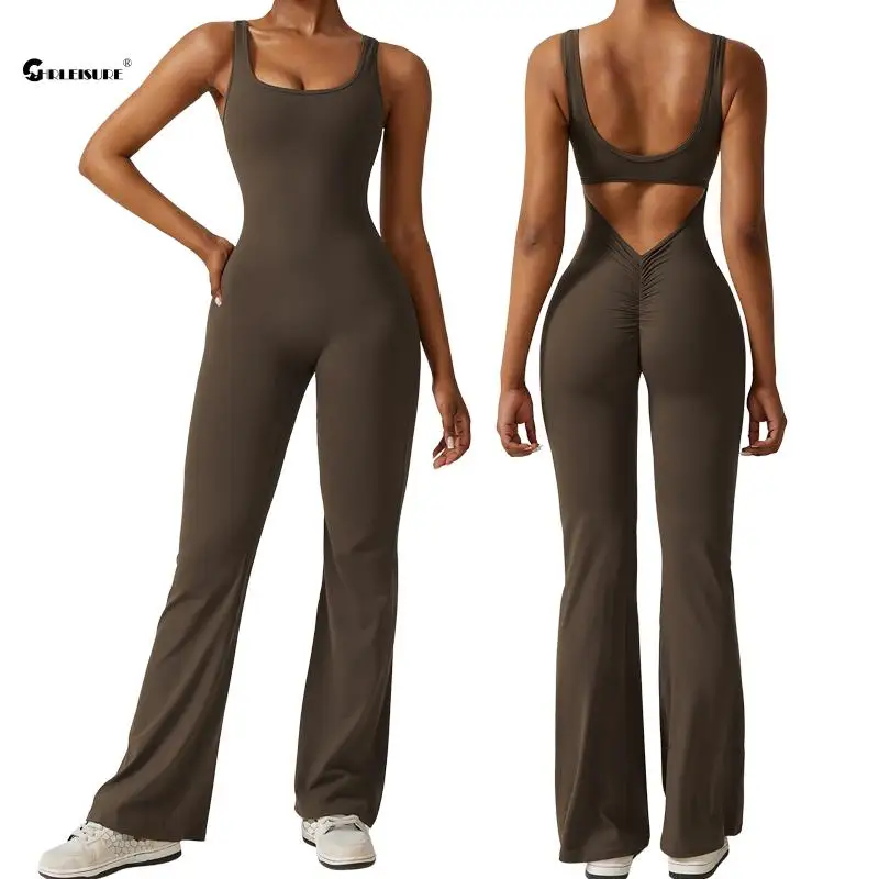 CHRLEISURE Deep V Back Fitness Rompers One-Piece Hollow-Out Back-Beautiful Yoga Set Sexy Peach Hip-Lifting Sports Jumpsuit
CHRLEISURE Deep V Back Fitness Rompers One-Piece Hollow-Out Back-Beautiful Yoga Set Sexy Peach Hip-Lifting Sports Jumpsuit