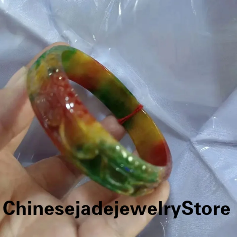 

100% Real Myanmar rare colour Bracelet Burmese jade bangles Hand Carved jade bangle jadeite bracelets jade jewelry