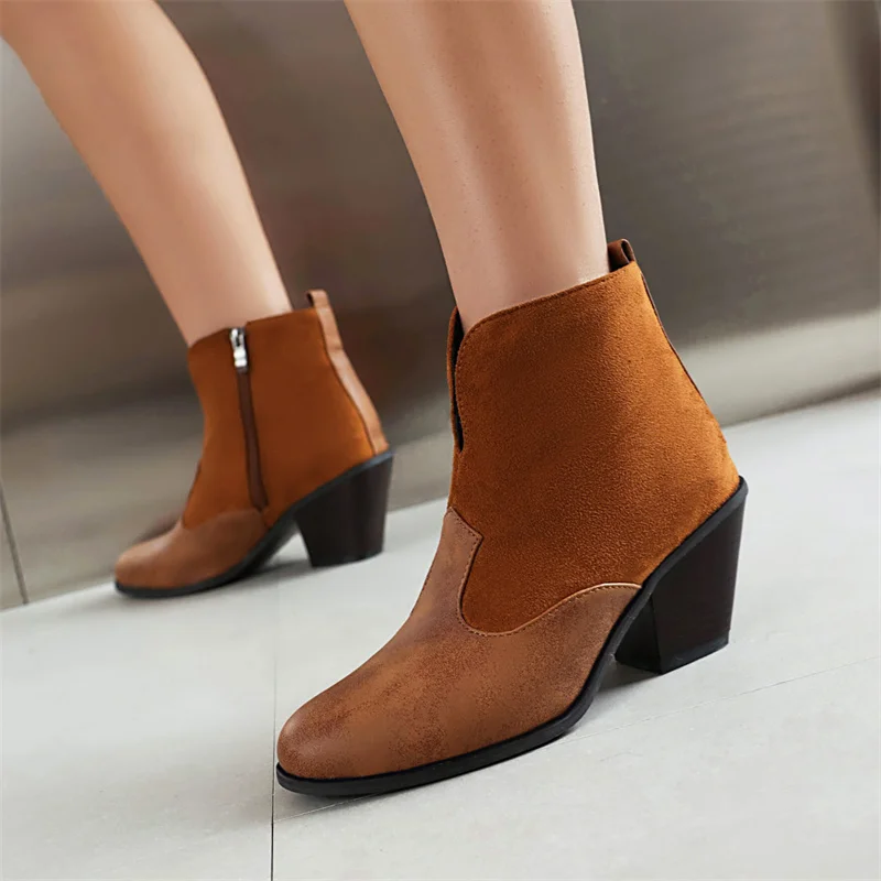 Women ankle Boots 2023 Winter Patchwork Side zip Women Shoes Elegance High Heel Western cowboy Women Boots Size 43 Dropshopping
Women ankle Boots 2023 Winter Patchwork Side zip Women Shoes Elegance High Heel Western cowboy Women Boots Size 43 Dropshopping