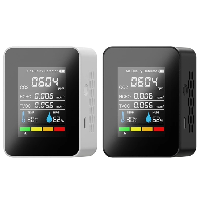 OFBK 5-IN-1 CO-2 Detector Indoor Air Quality Monitor High Accurate Sensor Carbon Dioxide Monitor for Home Bedroom Office Car
OFBK 5-IN-1 CO-2 Detector Indoor Air Quality Monitor High Accurate Sensor Carbon Dioxide Monitor for Home Bedroom Office Car