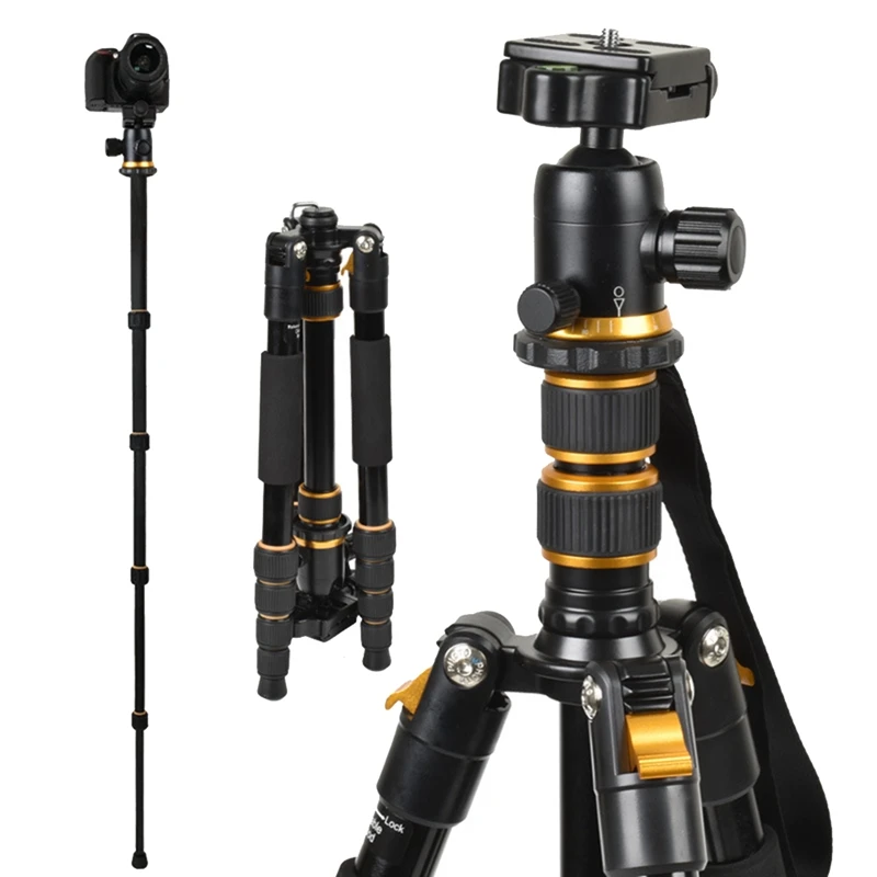 160Cm Aluminum Camera Tripod Stand DSLR Camera Lightweight Travel Tripod With 360° Ball Head Fit For Canon/Sony/Nikon
160Cm Aluminum Camera Tripod Stand DSLR Camera Lightweight Travel Tripod With 360° Ball Head Fit For Canon/Sony/Nikon