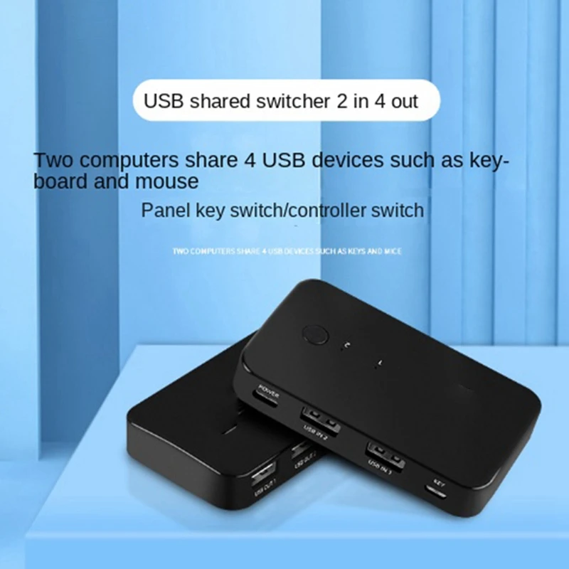 KVM Switcher USB Switcher Shared Controller USB 2 Input 4 Output Fit For Laptop Printer Keyboard Mouse Monitor
KVM Switcher USB Switcher Shared Controller USB 2 Input 4 Output Fit For Laptop Printer Keyboard Mouse Monitor