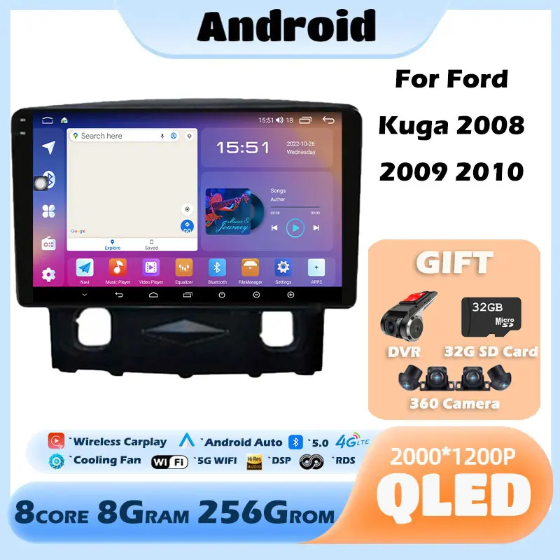 9'' Android 13 For Ford Kuga 2008 2009 2010 Car Radio Multimedia Player Navigation Video DSP 4G carplay WIFI GPS 2Din No DVD RDS
9'' Android 13 For Ford Kuga 2008 2009 2010 Car Radio Multimedia Player Navigation Video DSP 4G carplay WIFI GPS 2Din No DVD RDS