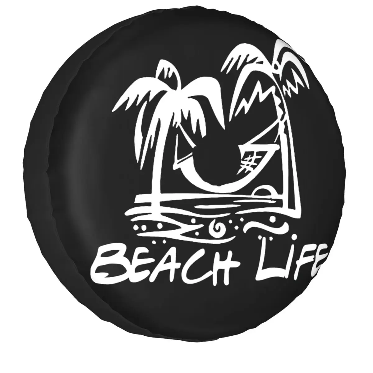 

Beach Life Palm Trees Tire Cover 4WD 4x4 SUV Spare Wheel Protector Universal Fit for Honda CRV 14" 15" 16" 17" Inch