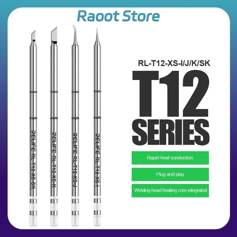 【NEW】Relife RL-T12-XS-I/J/K/SK Soldering Iron Tip Element Is Suitable for T12 Series Soldering Station Heating Soldering Iron
【NEW】Relife RL-T12-XS-I/J/K/SK Soldering Iron Tip Element Is Suitable for T12 Series Soldering Station Heating Soldering Iron