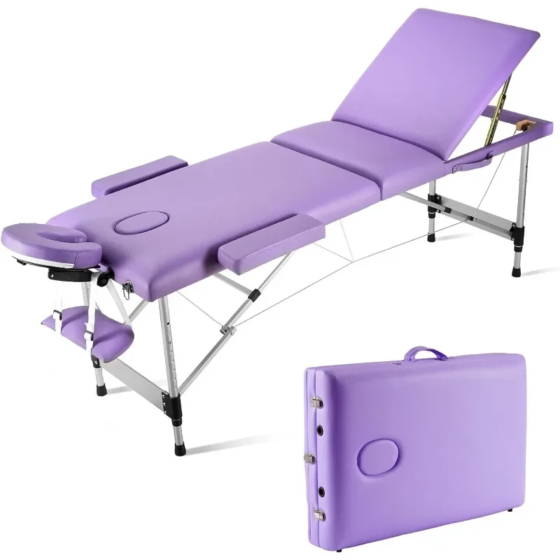 Portable Massage Table 3 Fold 23.6" Wide, Height Adjustable Aluminum Massage Bed with Headrest, Armrests and Carry Bag
Portable Massage Table 3 Fold 23.6" Wide, Height Adjustable Aluminum Massage Bed with Headrest, Armrests and Carry Bag