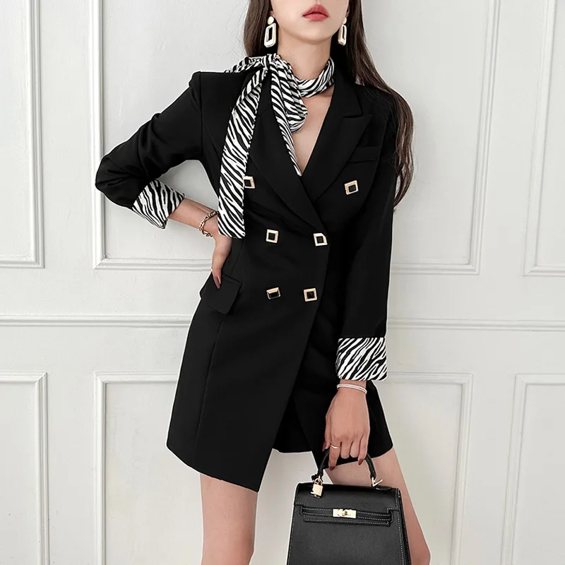 2023 New Spring Autumn Korean Women Striped Patchwork Double Breasted Long Sleeve Ribbons Office Casual Work Blazer Coats
2023 New Spring Autumn Korean Women Striped Patchwork Double Breasted Long Sleeve Ribbons Office Casual Work Blazer Coats