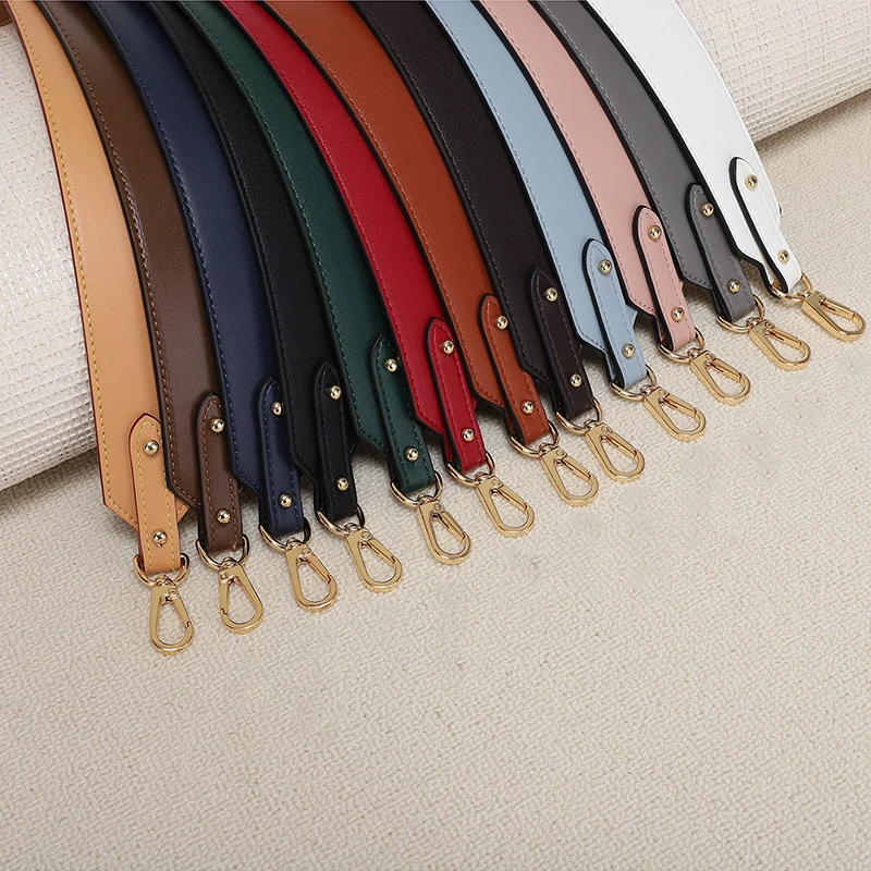 

Fashion PU Leather Bag Strap 65cm Short Bag Strap Handles For Handbag Golden Silver Buckle Replacement Bag Belt Bag Accessories