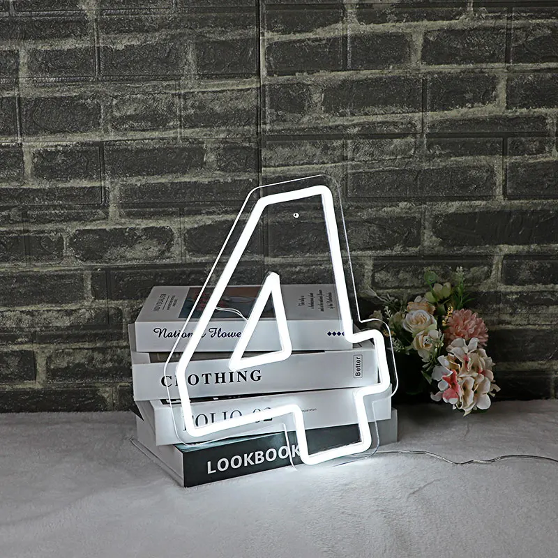 Generic Letter Neon Sign Custom For Wall Decor Number 09 LED Neon
