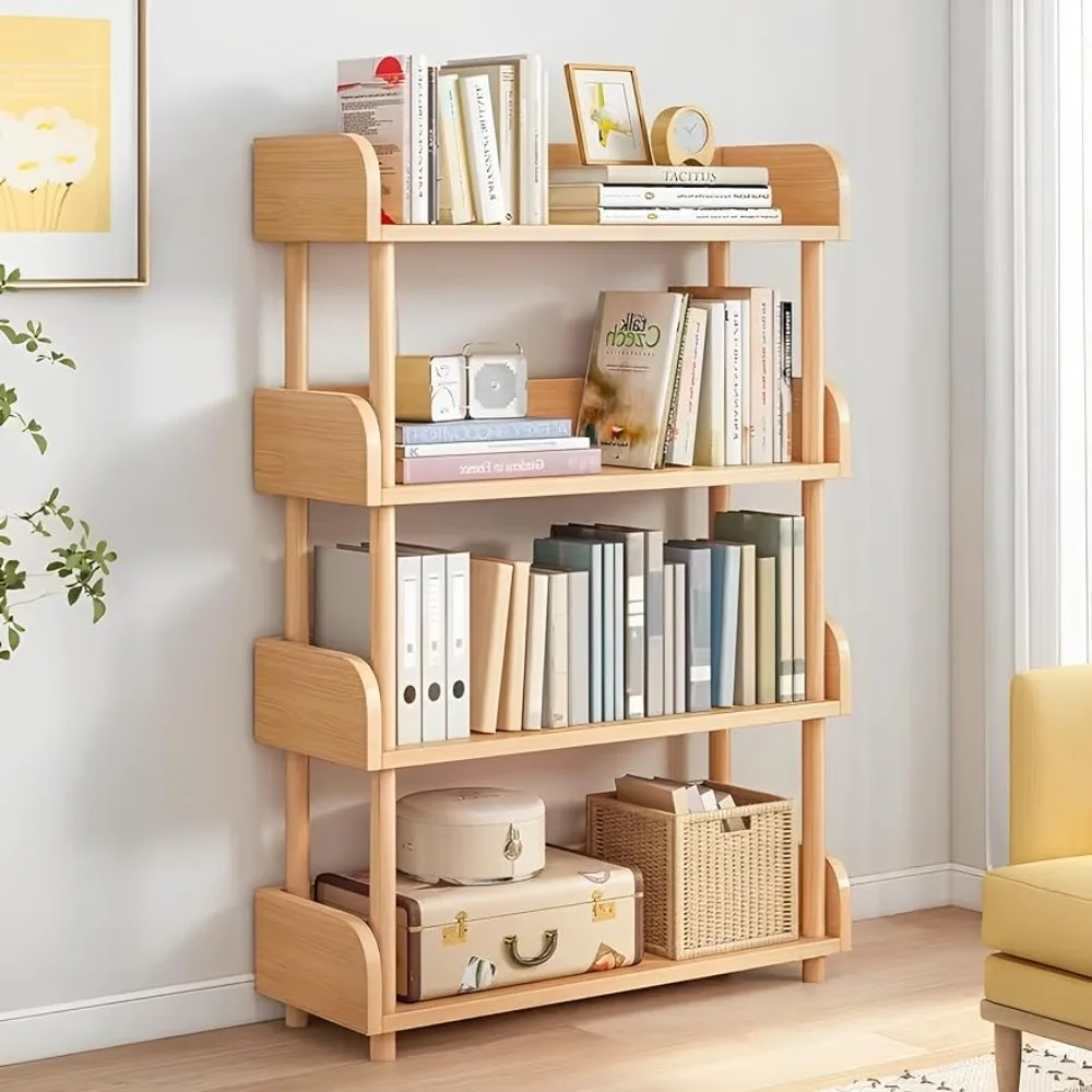 4-Tie Wooden Open Bookcase - Modern Display Bookshelf with Top Edge and Solid Wood Frame for Home and Office, Storage
4-Tie Wooden Open Bookcase - Modern Display Bookshelf with Top Edge and Solid Wood Frame for Home and Office, Storage